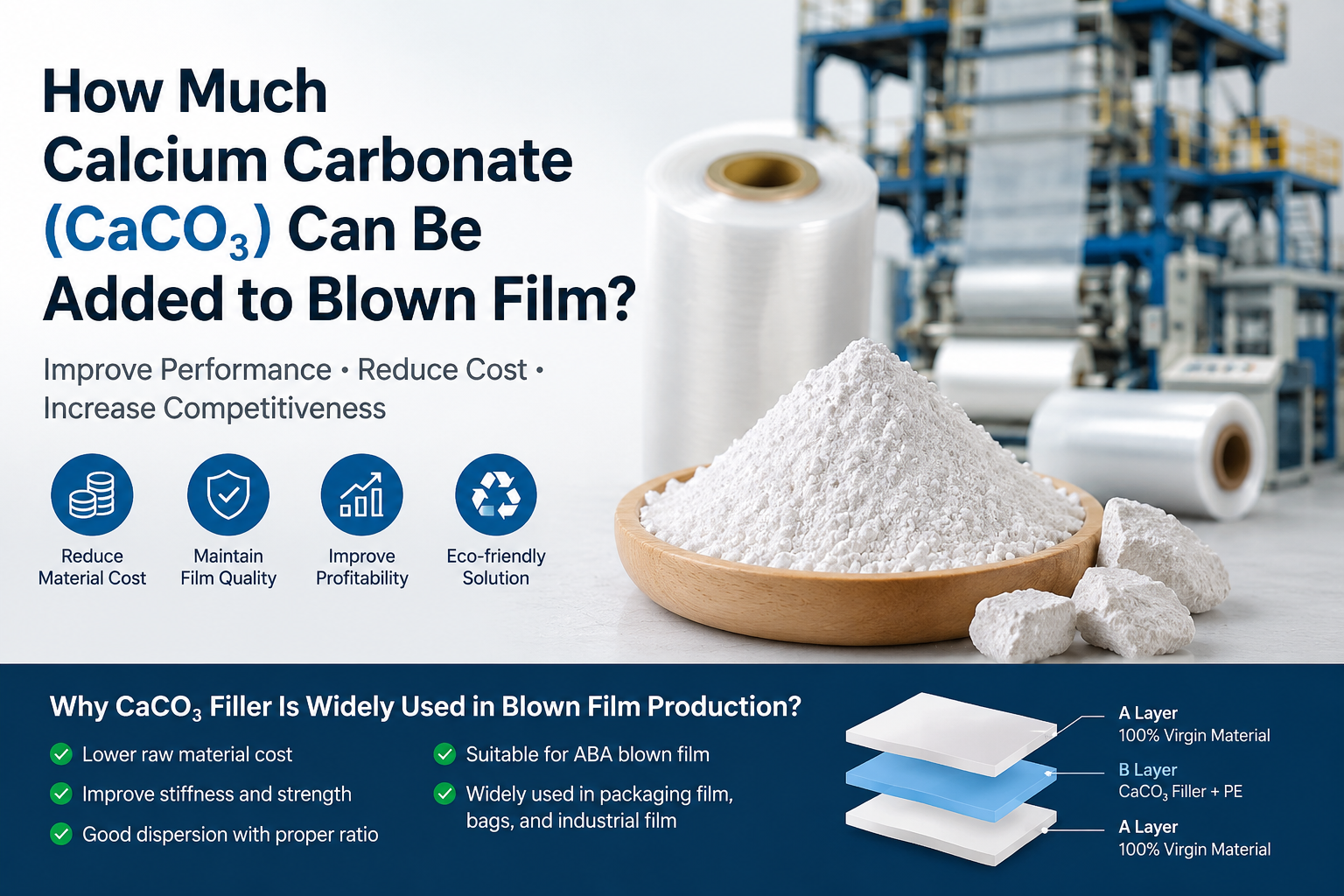 How Much Calcium Carbonate (CaCO₃) Can Be Added To Blown Film?(2026)